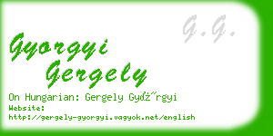 gyorgyi gergely business card